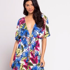 L*Space Multicolor Tropical Swim Coverup
